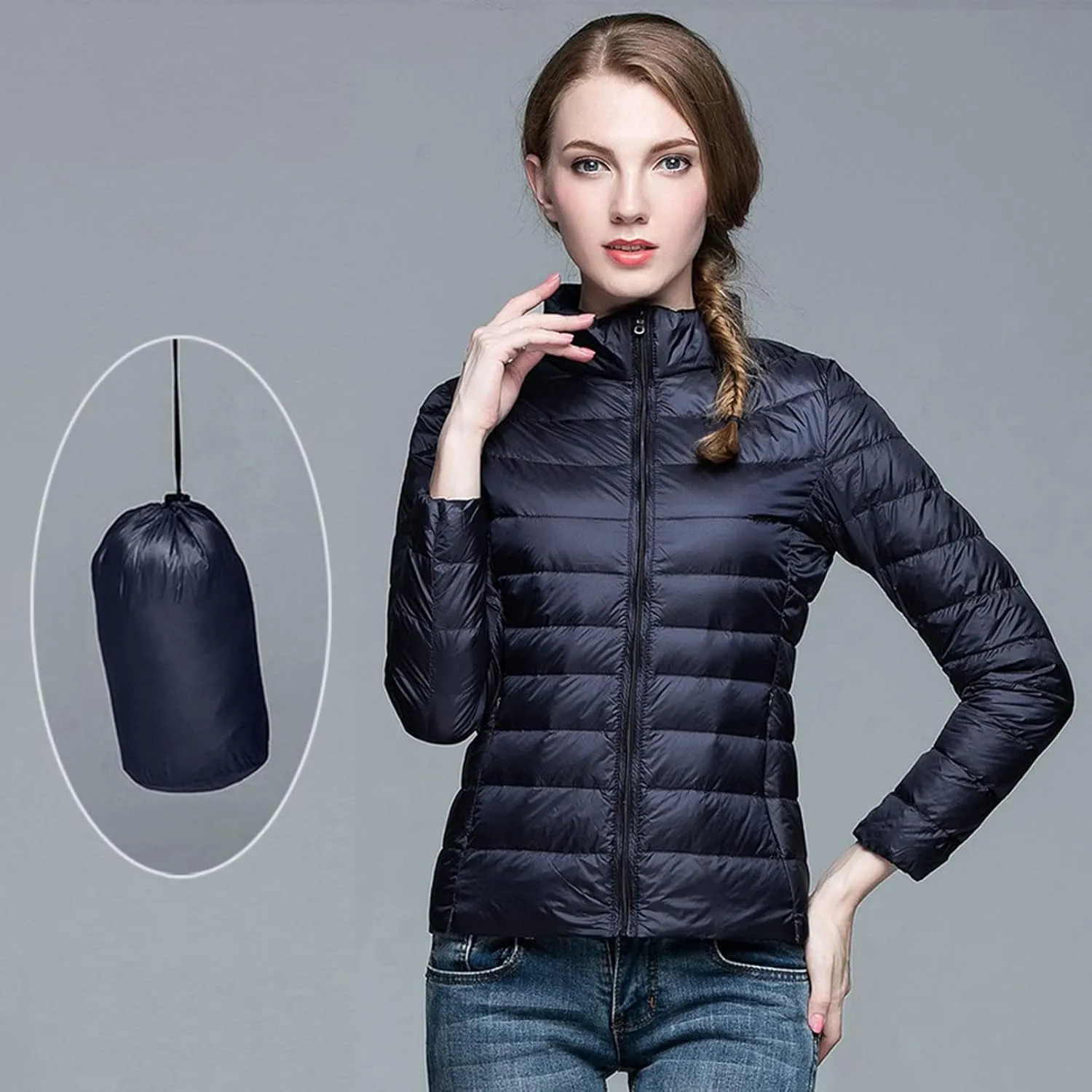 Stand Collar Women's Puffer Jackets Skimpy Long Down Coats for Women Bubble Coat Heavyweight Down Jacket Puffer Coats