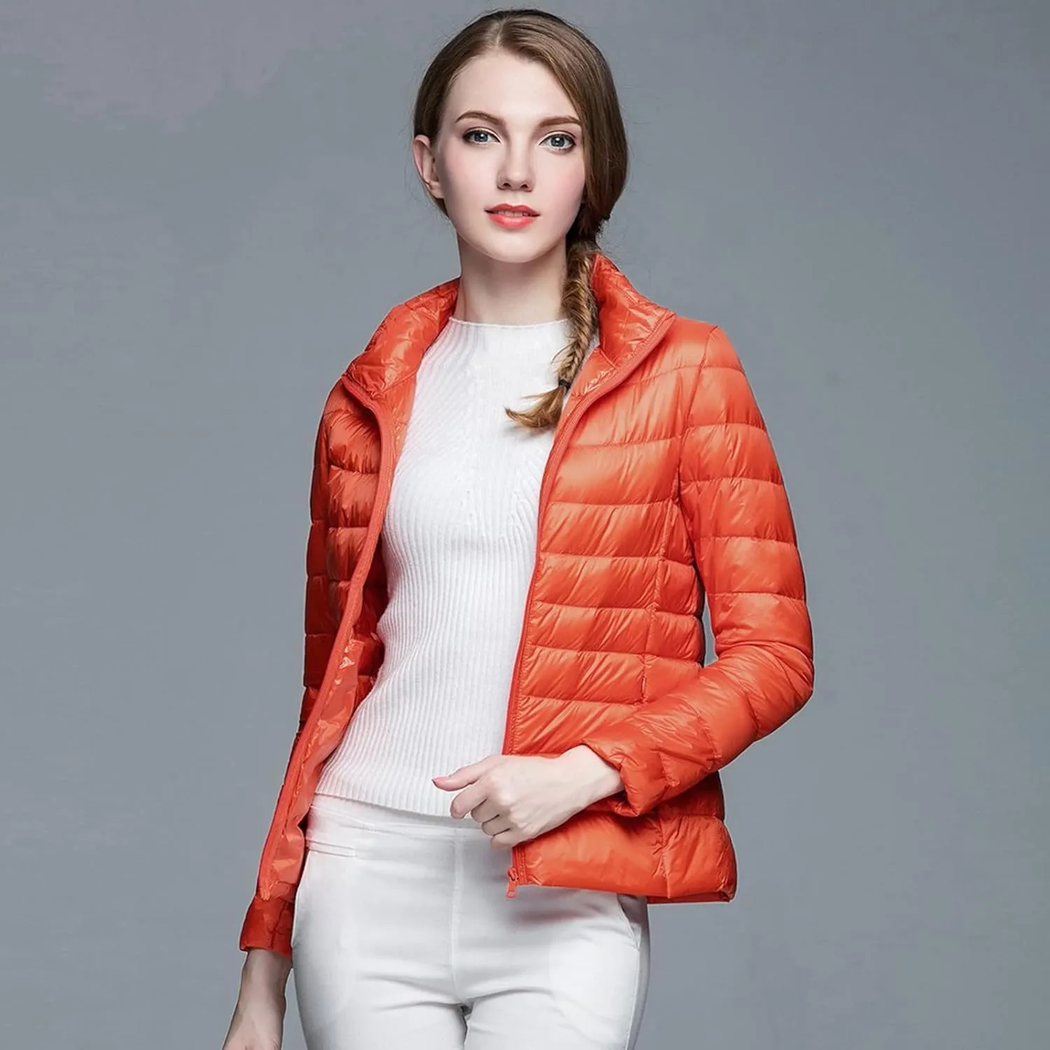 Stand Collar Women's Puffer Jackets Skimpy Long Down Coats for Women Bubble Coat Heavyweight Down Jacket Puffer Coats