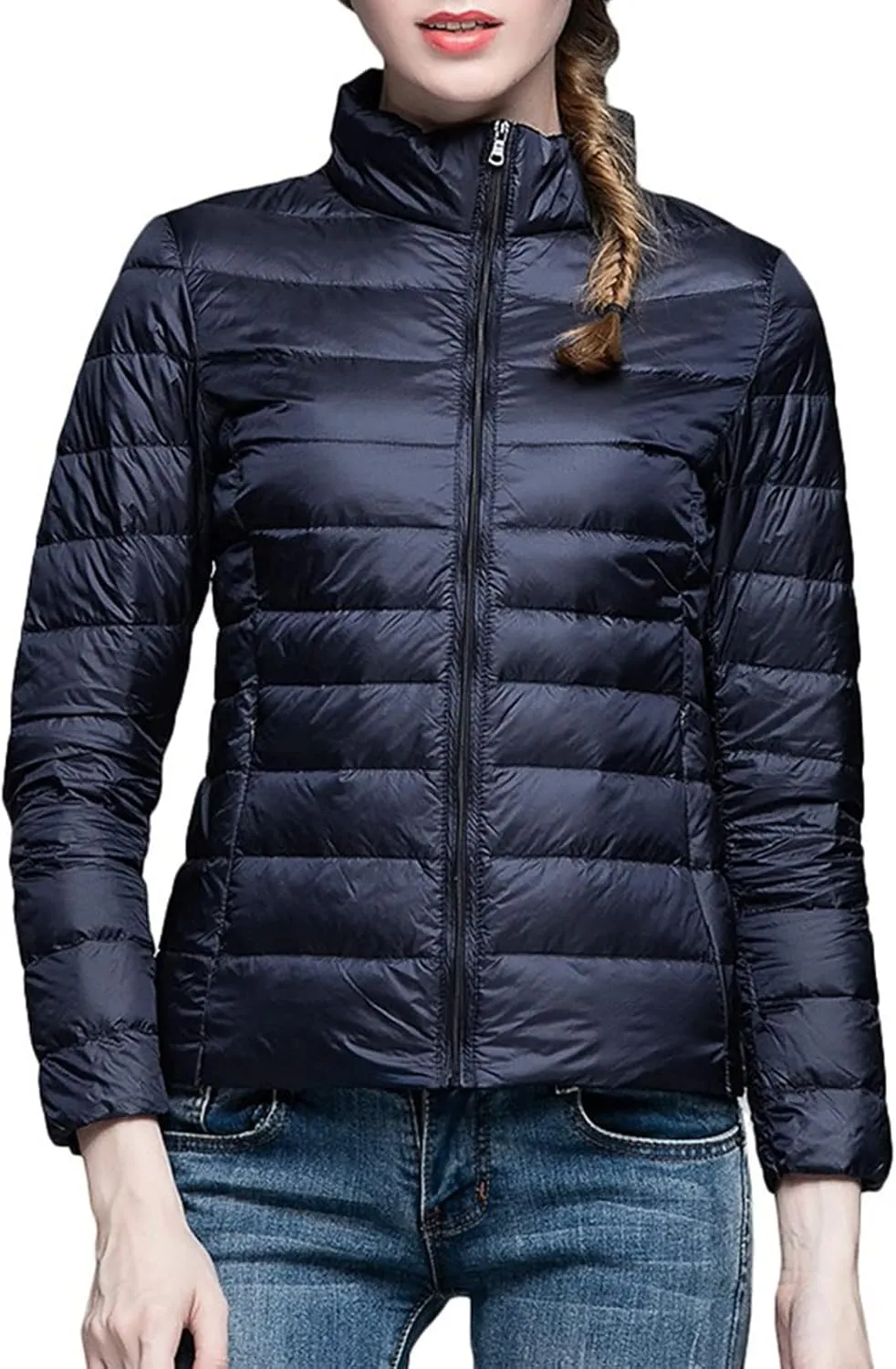 Stand Collar Women's Puffer Jackets Skimpy Long Down Coats for Women Bubble Coat Heavyweight Down Jacket Puffer Coats