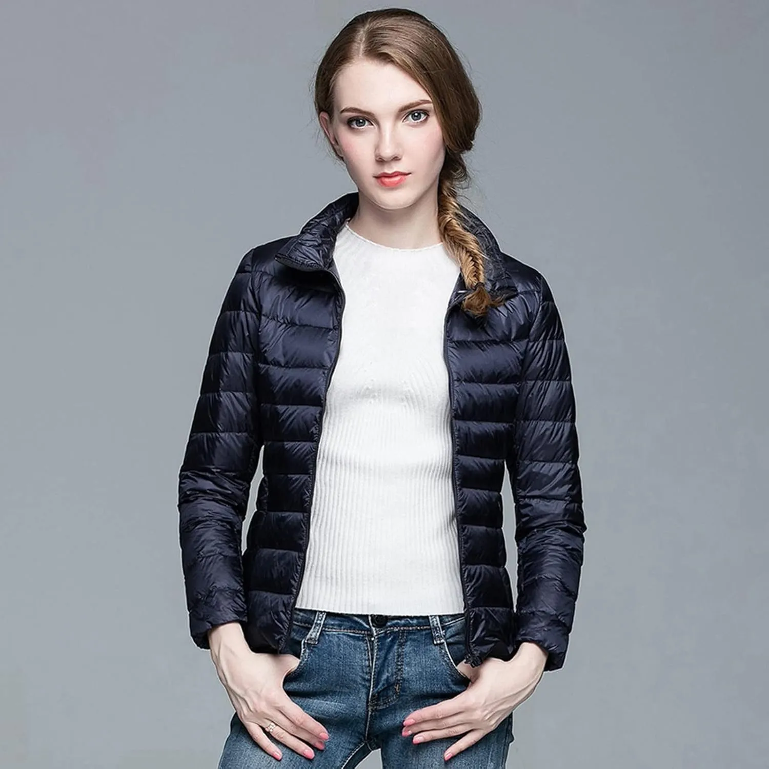Stand Collar Women's Puffer Jackets Skimpy Long Down Coats for Women Bubble Coat Heavyweight Down Jacket Puffer Coats