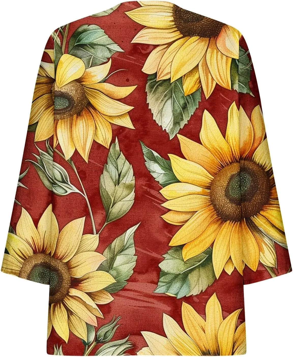 Sunflower Kimono for Women Kimono Cardigans Casual Summer Fall Tops Cover up Open Front Floral Print Resort Wear