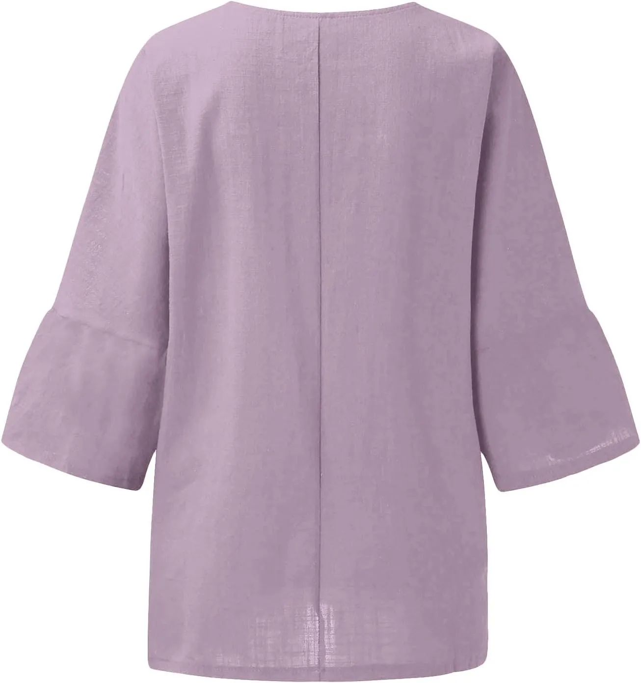 T Shirts for Women 2023 Fashion Elegant Cotton Linen Blouse Summer Casual Loose Half Sleeve Crew Neck Tops Basic Work