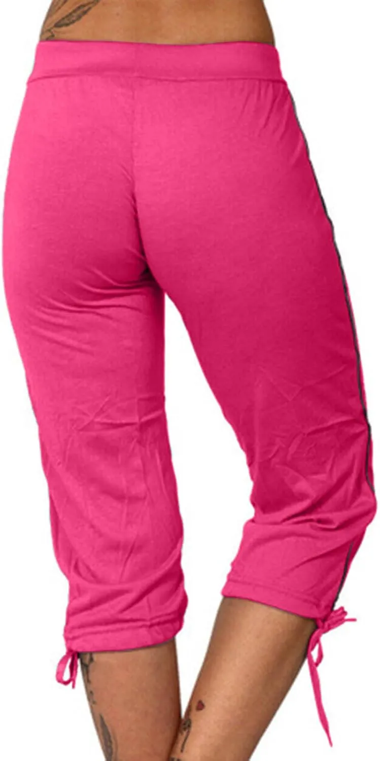 TANGNADE Women's Capri Joggers Athletic Casual Soft Sweatpants with Pockets Elastic Waist Drawstring Travel Bottoms Summer