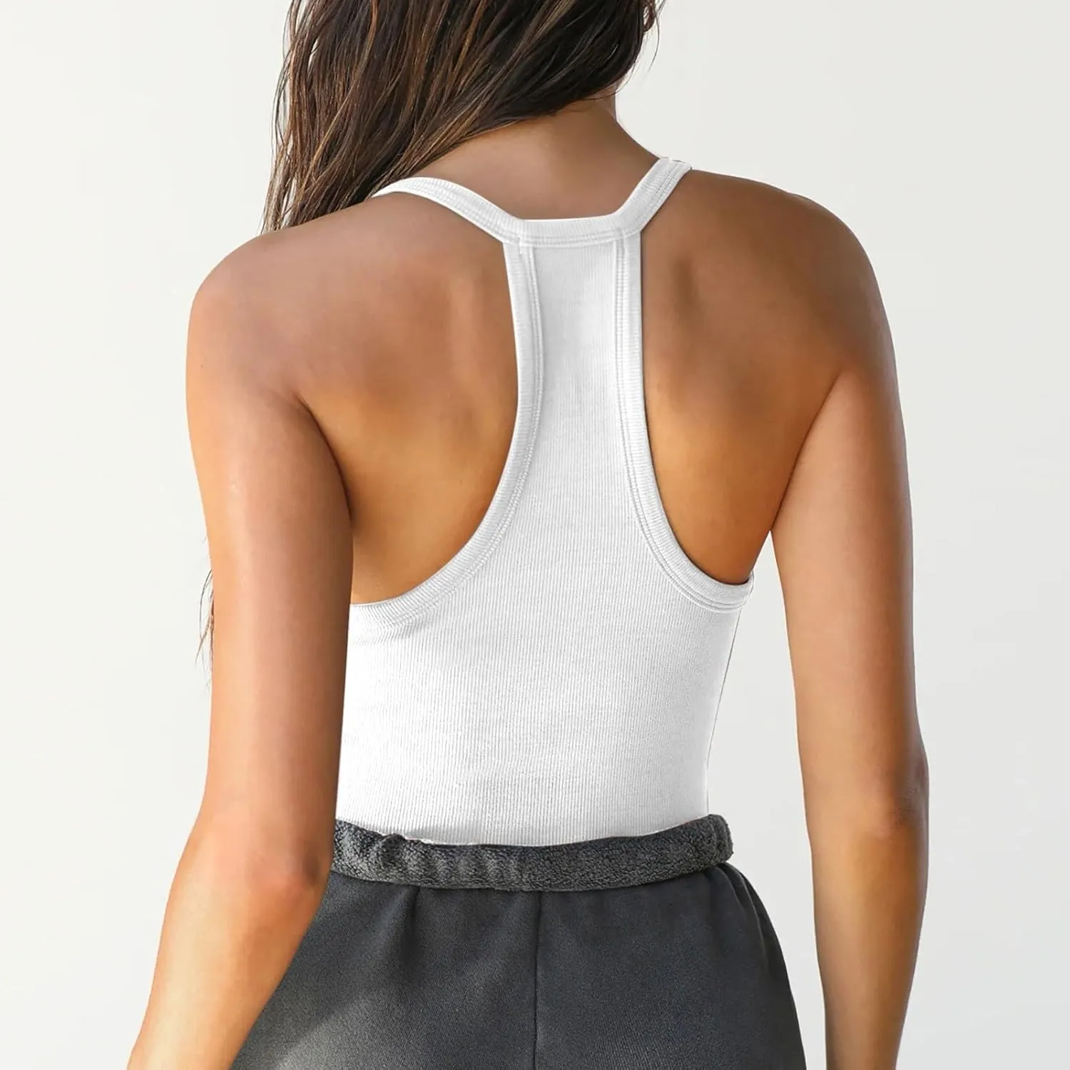 Tank Top for Women Summer 2025 Crew Neck Sleeveless Womens Summer Tops Cute Loose Fit Workout Casual Tops Clothes
