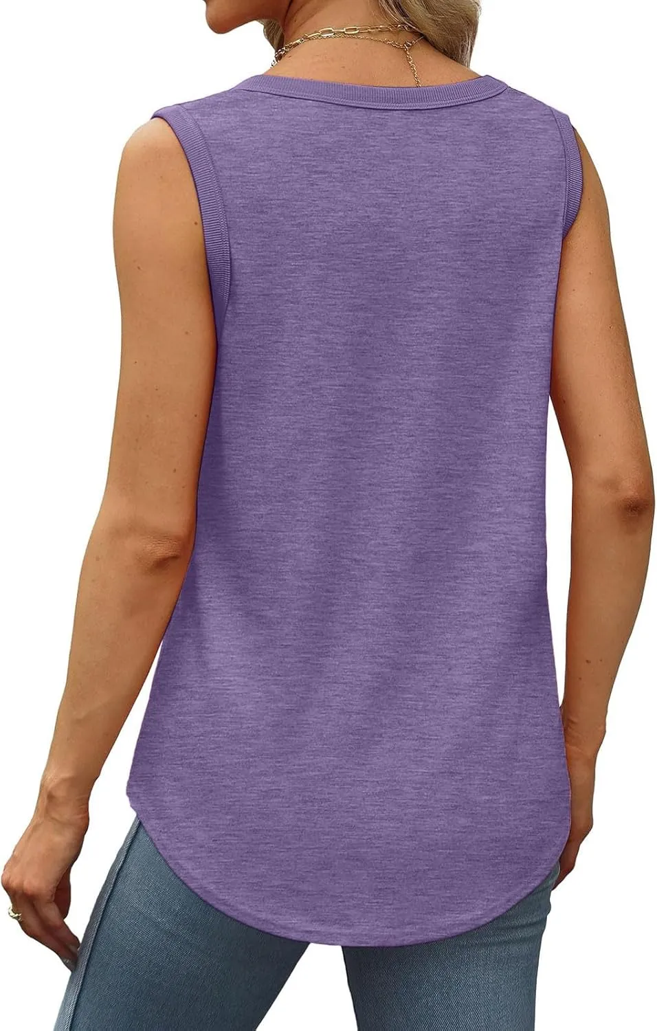 Tank Tops for Women 2025 Summer Sleeveless Ribbed Crewneck Blouse Tshirt Cotton Plus Size Vest Tops Beach Y2k Clothes