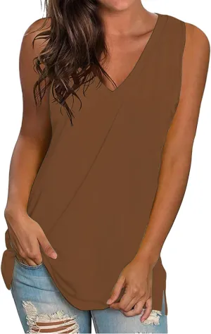 Tank Tops for Women 2025 Summer Sleeveless V Neck Blouses Plus Size Cotton Shirts Casual Vest Tops Beach Y2k Clothes