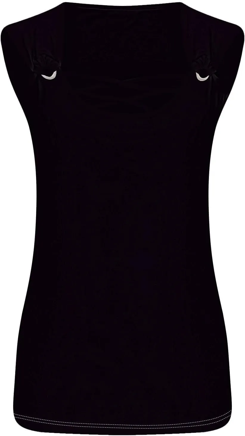 Tank Tops for Women 2025 Trendy Summer Sleeveless Tshirt Casual Vacation Solid Blouse Plus Size Loose Tees