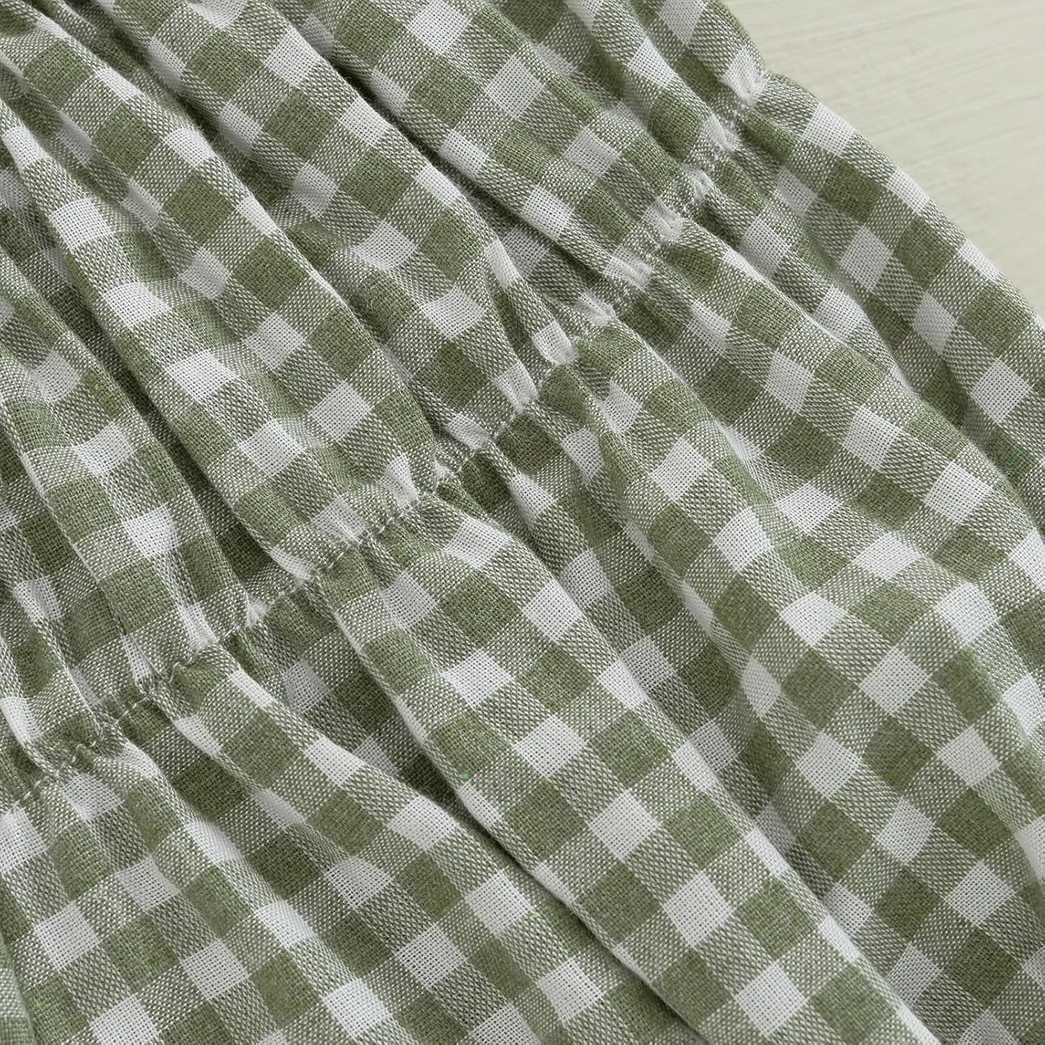 Toddler Baby Girl Gingham Shorts Summer Clothes Plaid Print Short Bloomer Elastic Waist Ruffled Bloomers Bottoms
