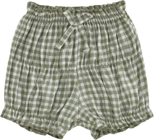 Toddler Baby Girl Gingham Shorts Summer Clothes Plaid Print Short Bloomer Elastic Waist Ruffled Bloomers Bottoms