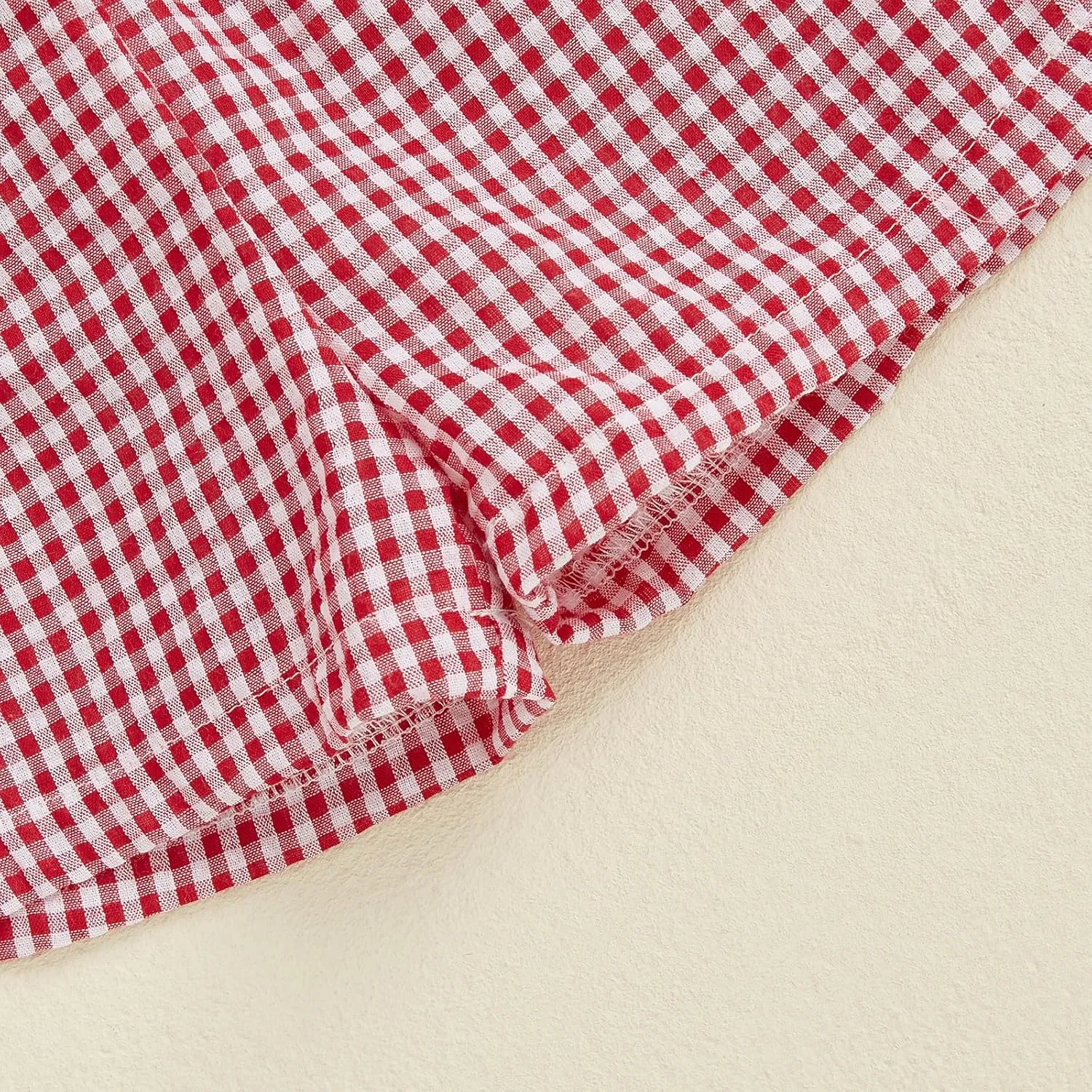 Toddler Baby Girls Gingham Seersucker Shorts Elastic Waist Striped Plaid Shorts Summer Casual Short Pants Bottoms