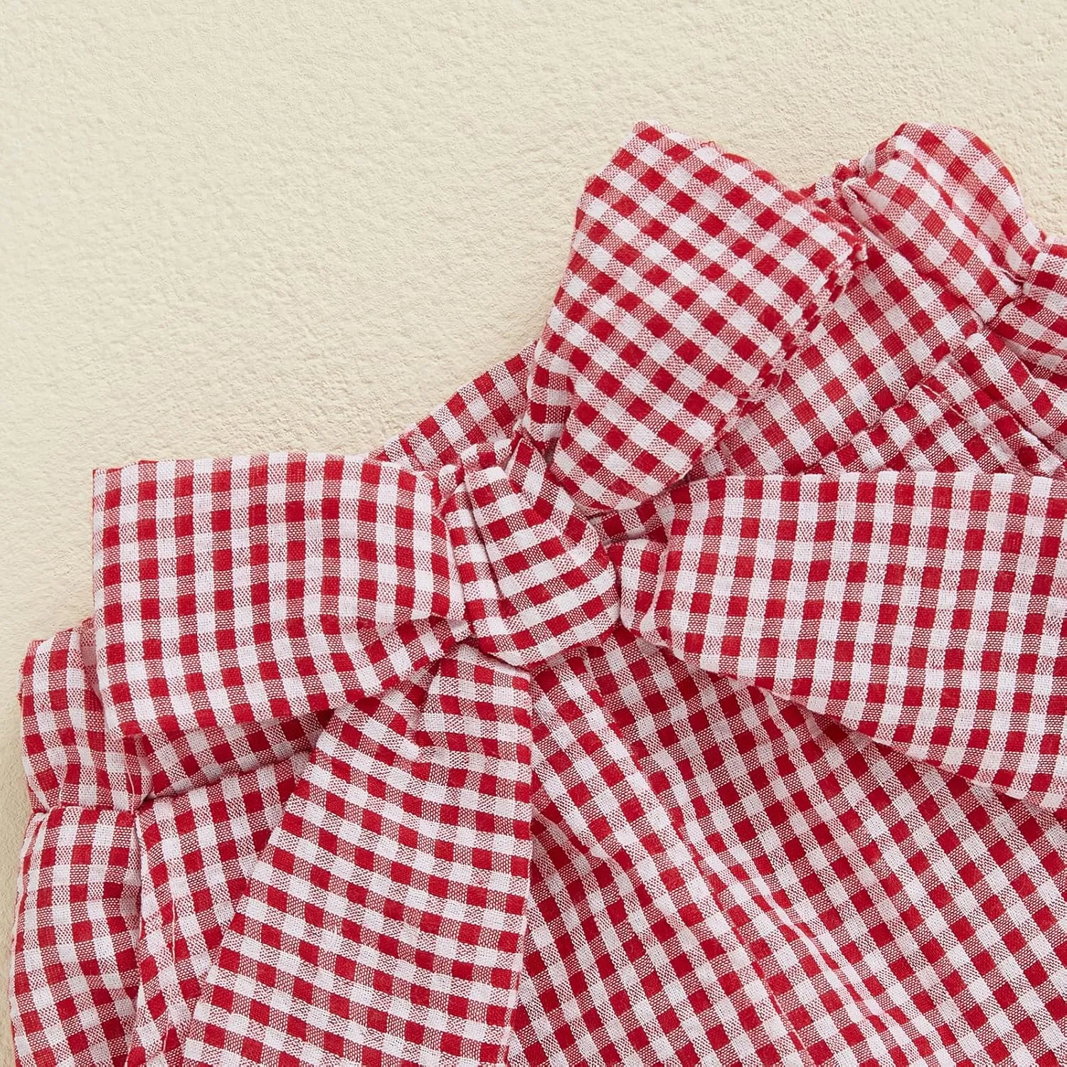 Toddler Baby Girls Gingham Seersucker Shorts Elastic Waist Striped Plaid Shorts Summer Casual Short Pants Bottoms