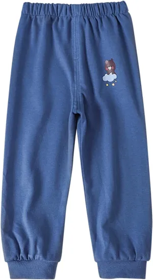 Toddler Boys Girls Cotton Sweatpants Solid Color Casual Bottoms Elastic Jogger Running Trousers for Kids Unisex