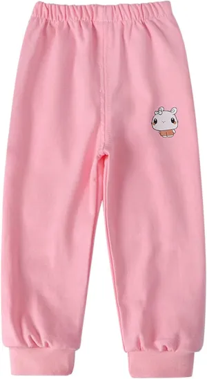Toddler Boys Girls Cotton Sweatpants Solid Color Casual Bottoms Elastic Jogger Running Trousers for Kids Unisex