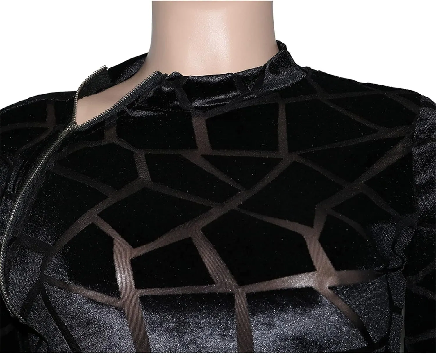 Uni Clau Women Sexy Sheer Mesh Boydcon Midi Dress See Through Printed Long Sleeve Midi Skinny Clubwear Party Dress