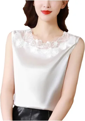 V Neck Net Yarn Short Sleeved T Shirt Women's New Summer Fashion Lace Undershirt Design Feeling Satin With A Coat