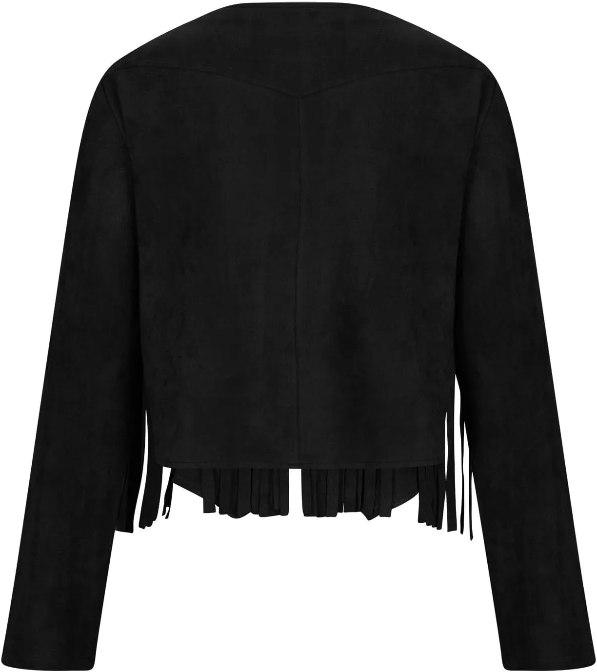 Women Elegant Crewneck Coats Double Breasted Wool Blend Over Crop Coat Classic Long Sleeve Loose CasuaL Suede Jacket