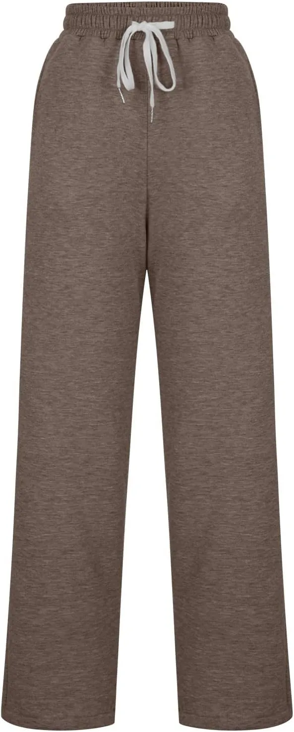 Women Fleece Lined Joggers Warm Sherpa Sweatpants High Waisted Winter Trousers Cozy Hiking Pants Thermal Lounge Pants