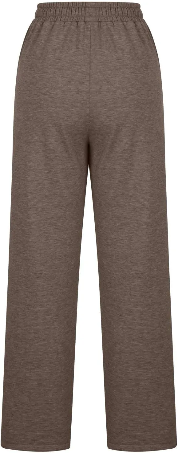 Women Fleece Lined Joggers Warm Sherpa Sweatpants High Waisted Winter Trousers Cozy Hiking Pants Thermal Lounge Pants