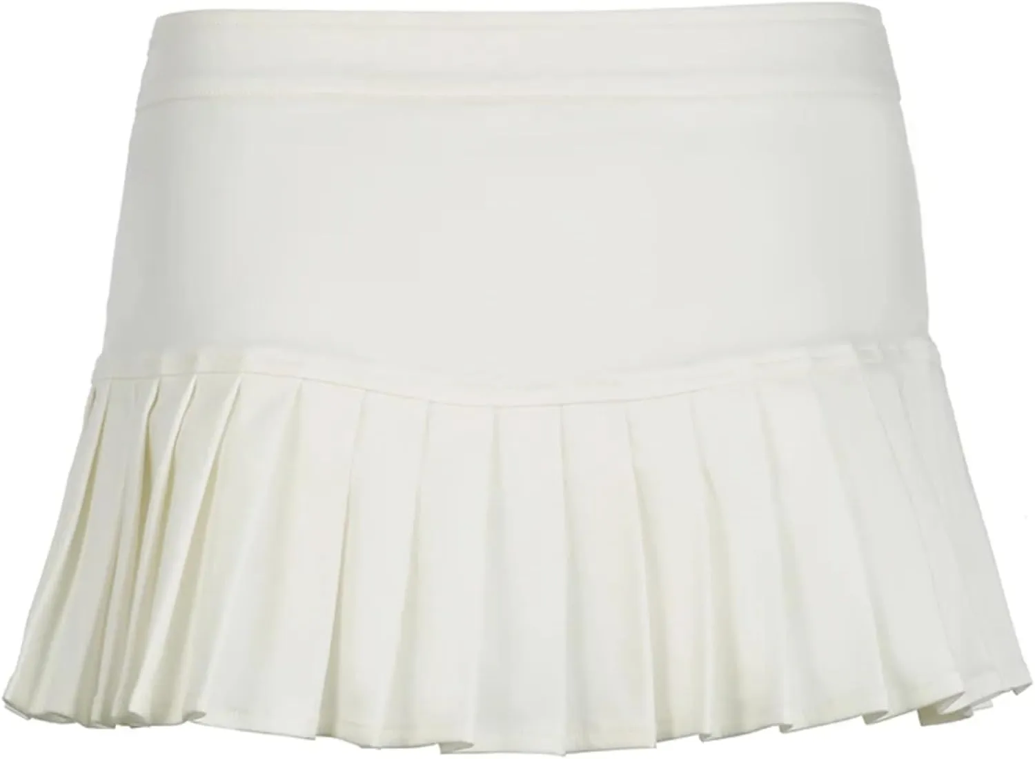 Women Low Waist Pleated Skirt Y2K Streetwear Casual Basic Solid Mini Skirt Aesthetic Bottoms Summer Clothes