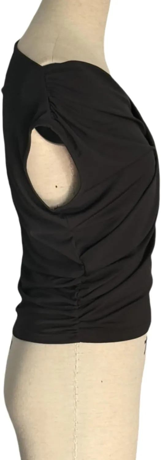 Women Off The Shoulder Top 2025 Summer Sleeveless Ruched T Shirt Fashion Asymmetrical Slim Fit Y2K Going Out Tops