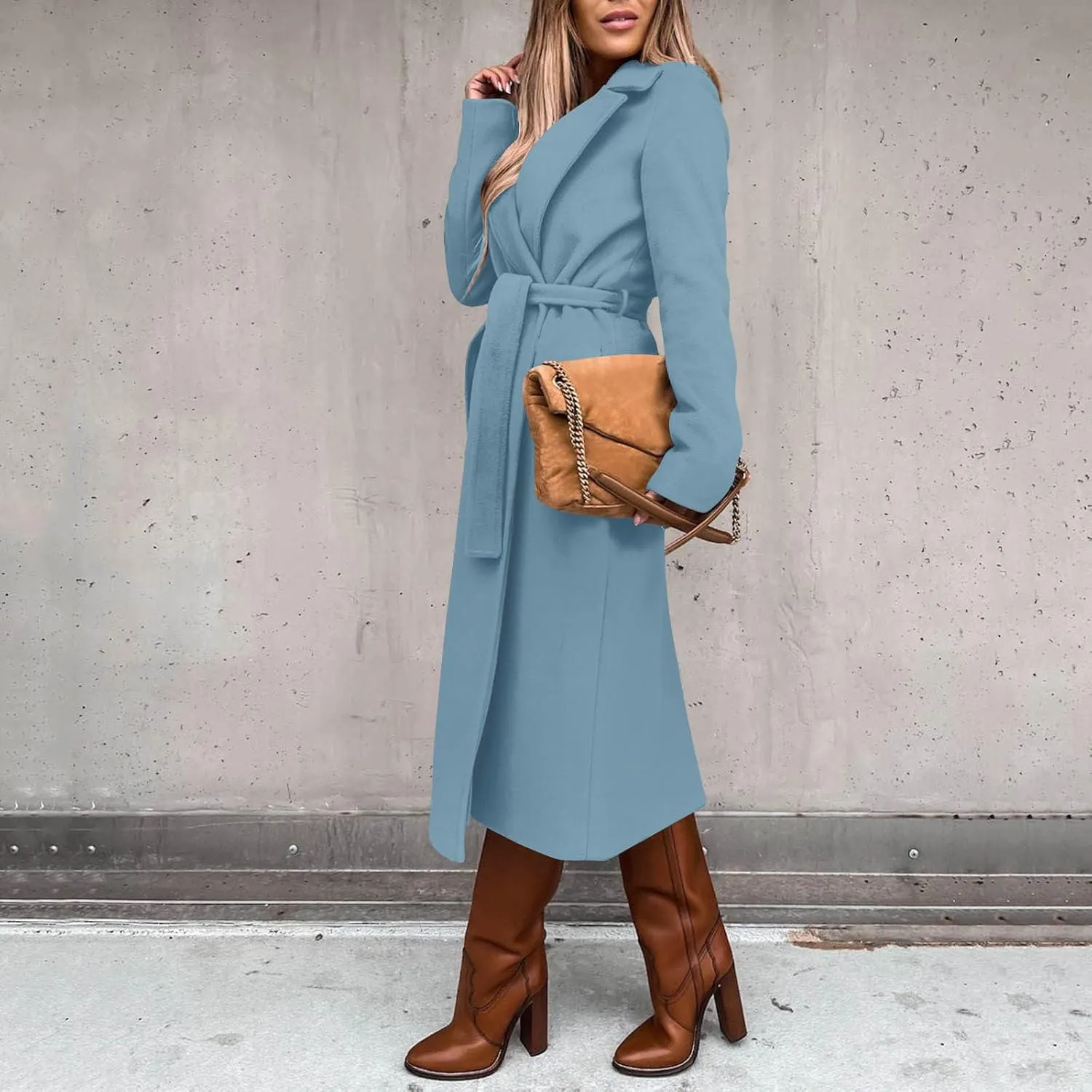 Women's 2024 Wool Blend Coat Oversized Long Winter Dress Coats for Women Thicken Warm Pea Coat Jackets Outerwear