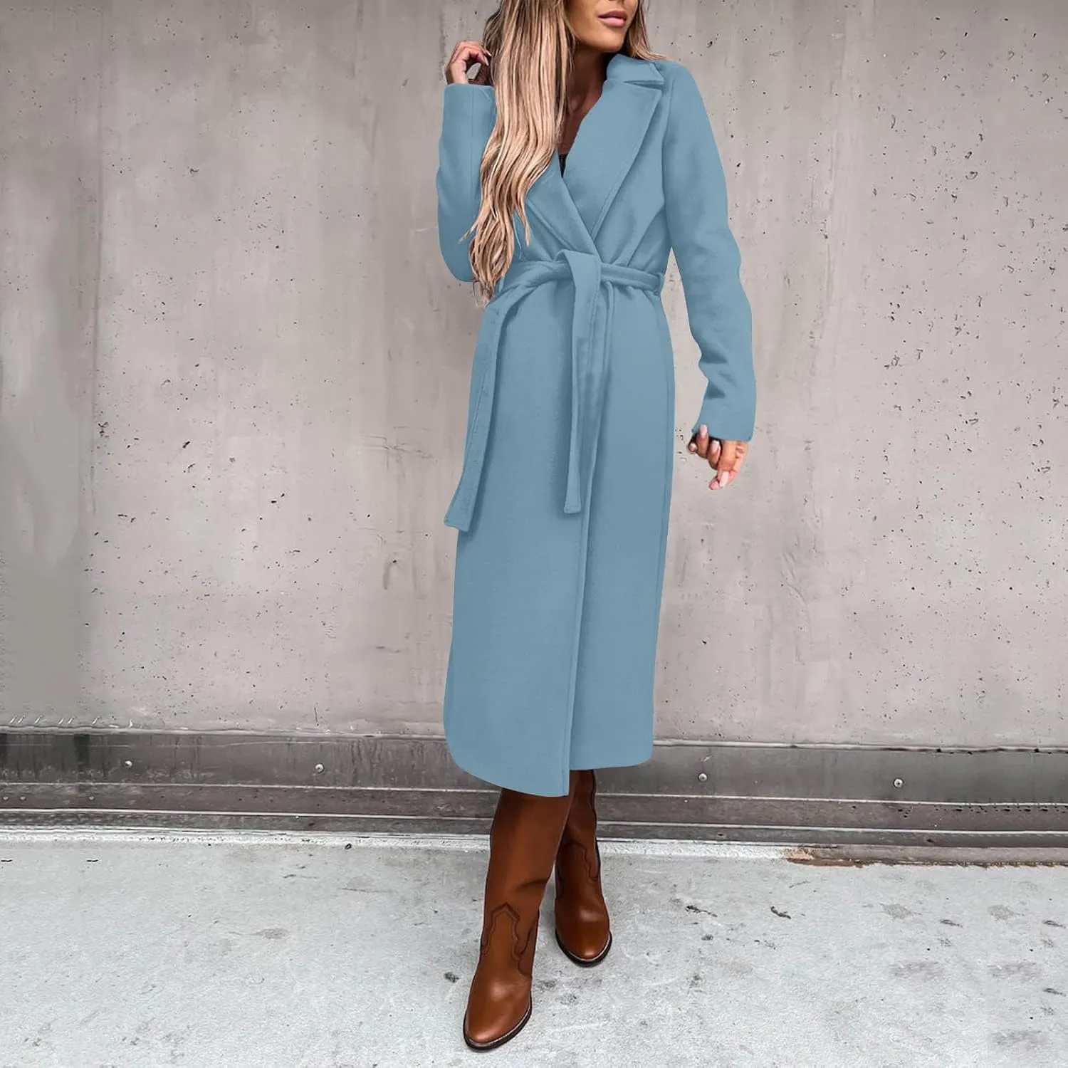 Women's 2024 Wool Blend Coat Oversized Long Winter Dress Coats for Women Thicken Warm Pea Coat Jackets Outerwear