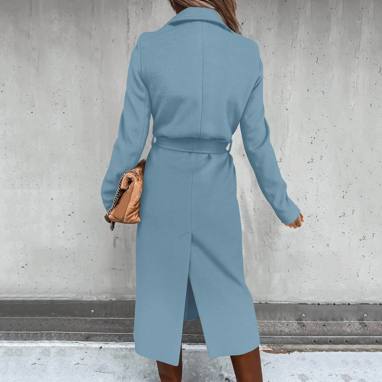 Women's 2024 Wool Blend Coat Oversized Long Winter Dress Coats for Women Thicken Warm Pea Coat Jackets Outerwear