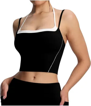 Womens Athletic Tank Tops Moisture-Wicking Yoga Workout Gym Cami Tops Comfort Breathable Bodycon Camisoles