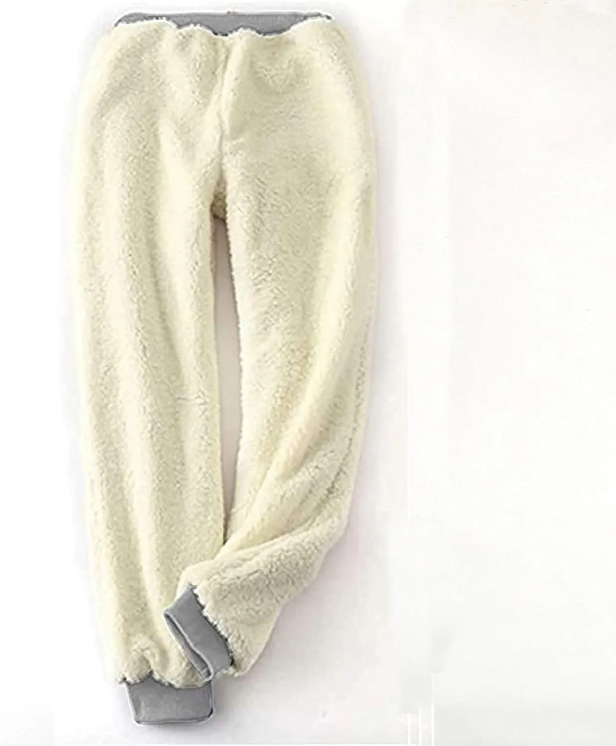 Women's Casual Sweatpants Fleece Lined Keep Warm Trousers Drawstring Waist Lounge Home Pants Soft Loose Bottoms