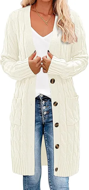 Women's Daily Spread Collar Button Jacket Wool Blend Fuzzy Vintage Outerwear Pocketed Trendy Solid Color Trench