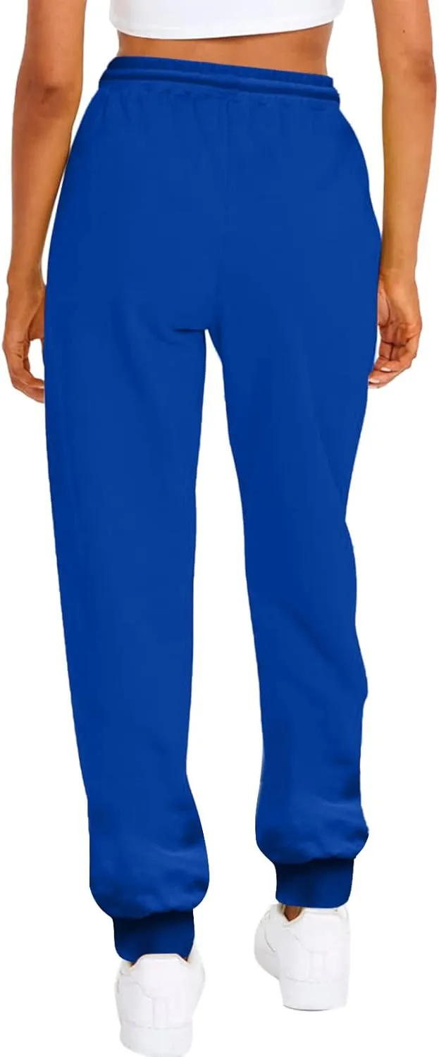 Women's High Waisted Sweatpants Workout Active Joggers Pants Lounge Bottoms Drawstring Elastic Waist Athletic Pant