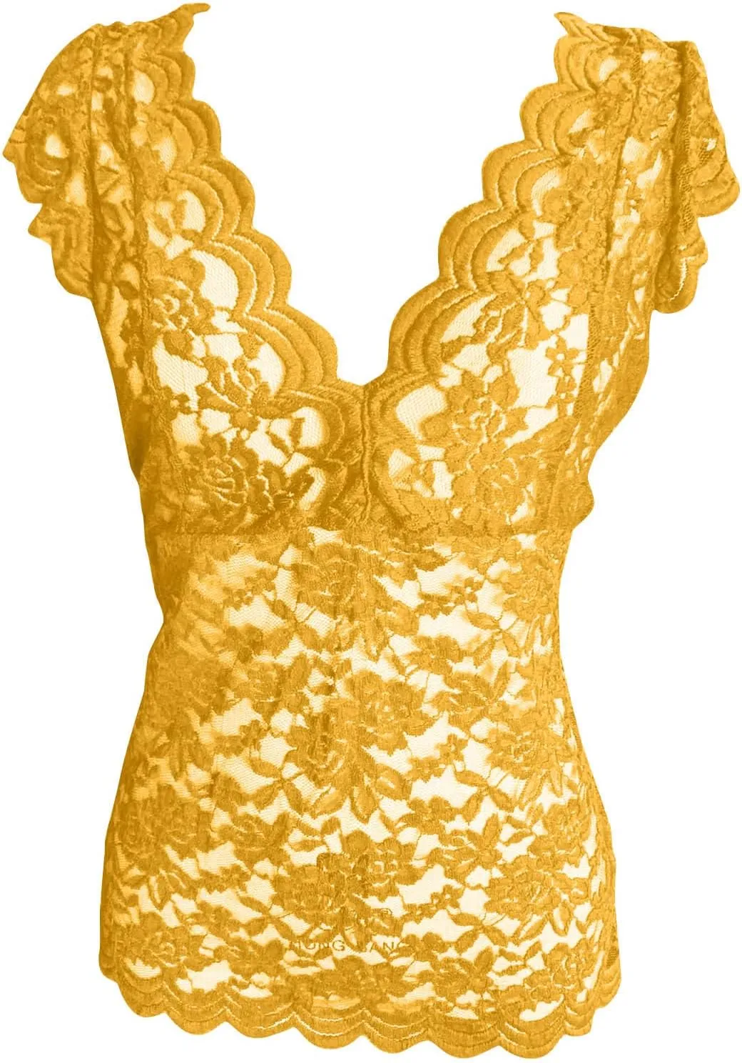 Women's Lace Tank Top Sleeveless V-Neck Floral Embroidered Camisole Casual See Through Tunic Blouse Tee Shirt