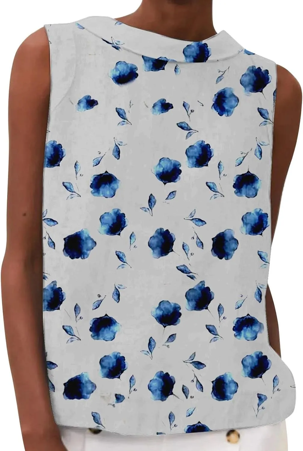 Womens Linen Crop Tank Tops Casual Cute Summer Sleeveless Shirts Cropped Cotton Linen Tops Loose Fit Blouse Vest