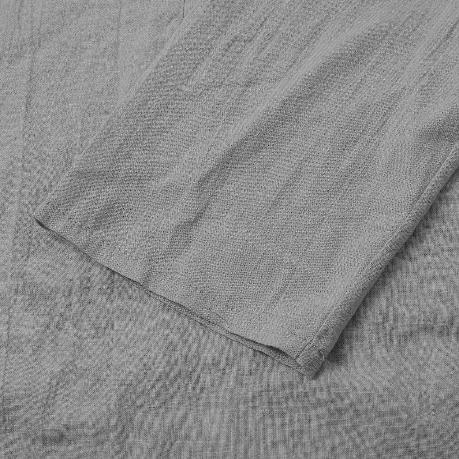 Womens Linen Shirts 3/4 Length Sleeve Linen Button Down V Neck Blouse Spring Summer Boho Shirts Travel Vacation Tops