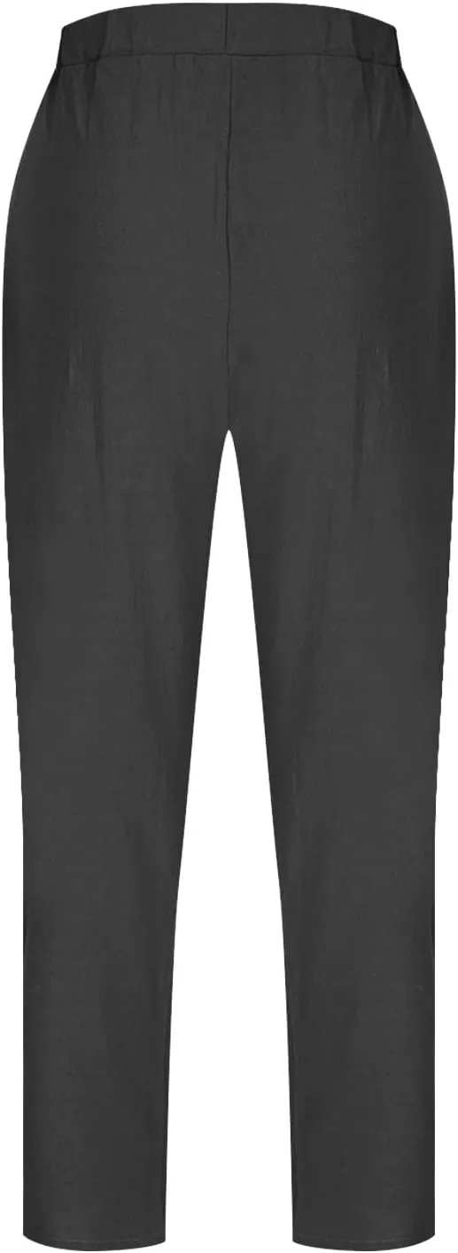 Women's Loose Trendy Straight Leg Pants Summer Casual Business Office Trousers Party Vacation Basic Bottoms 2025