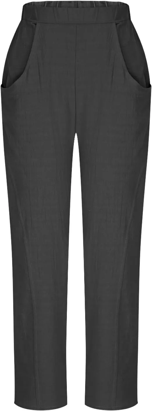 Women's Loose Trendy Straight Leg Pants Summer Casual Business Office Trousers Party Vacation Basic Bottoms 2025