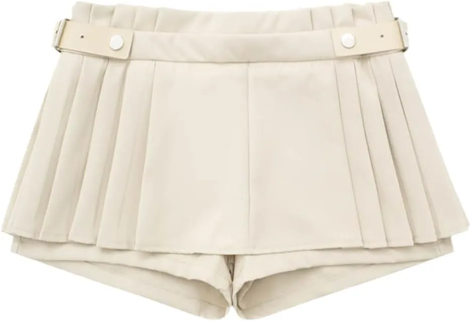 Women's Low Waist Mini Pleated Skirt Short Tennis Skirt Bottoms A Line Pink Women's Dress