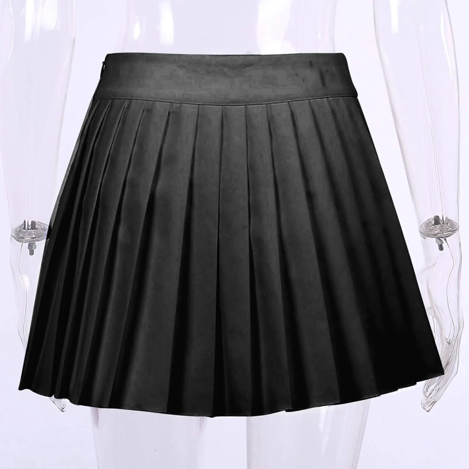 Womens Mini Skirts Pattern Cute Zipper Pleated Skirt Skirt Sexy Women's Sexy Short Thin Side Casual Skirts for