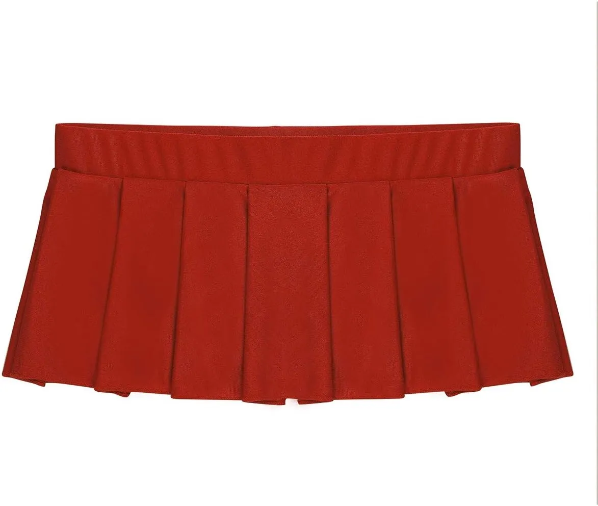 Women's Schoolgirl Cosplay Costome Low Rise Mini Pleated Skirt Party Clubwear Outfits