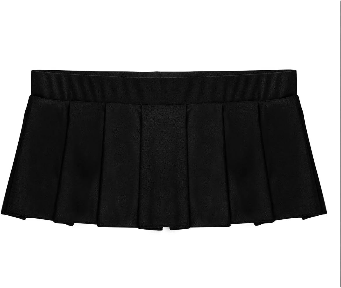Women's Schoolgirl Cosplay Costome Low Rise Mini Pleated Skirt Party Clubwear Outfits
