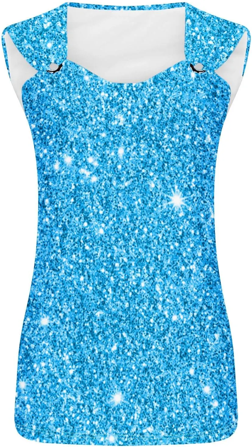 Women's Summer Casual Tank Tops Beach Vacation Shirts Geometric Floral Printed Suspender Tops Dressy Casual