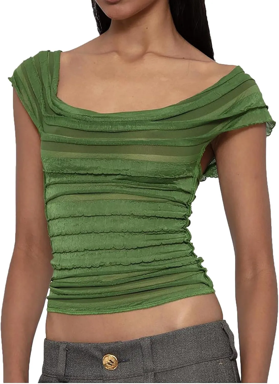 Women's Summer Crop Tops Sleeveless Smocked Shirts Solid Color Sexy Backless Going Out Tank Tee Trendy Y2K Outfits