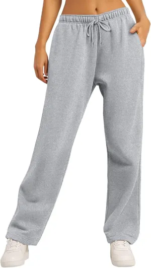 Womens Sweatpants Stretch Bottoms Plus Size Joggers Lounge Cute Thermal Running Loose Fit Pants Trousers