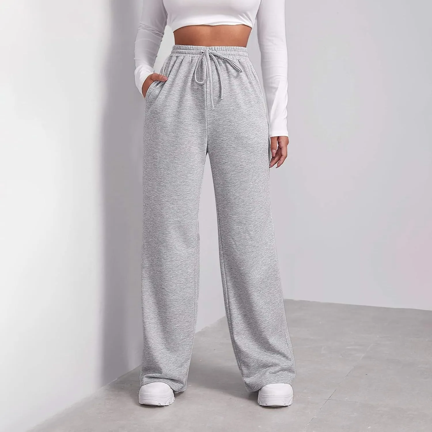 Womens Sweatpants Stretch Bottoms Plus Size Joggers Lounge Cute Thermal Running Loose Fit Pants Trousers