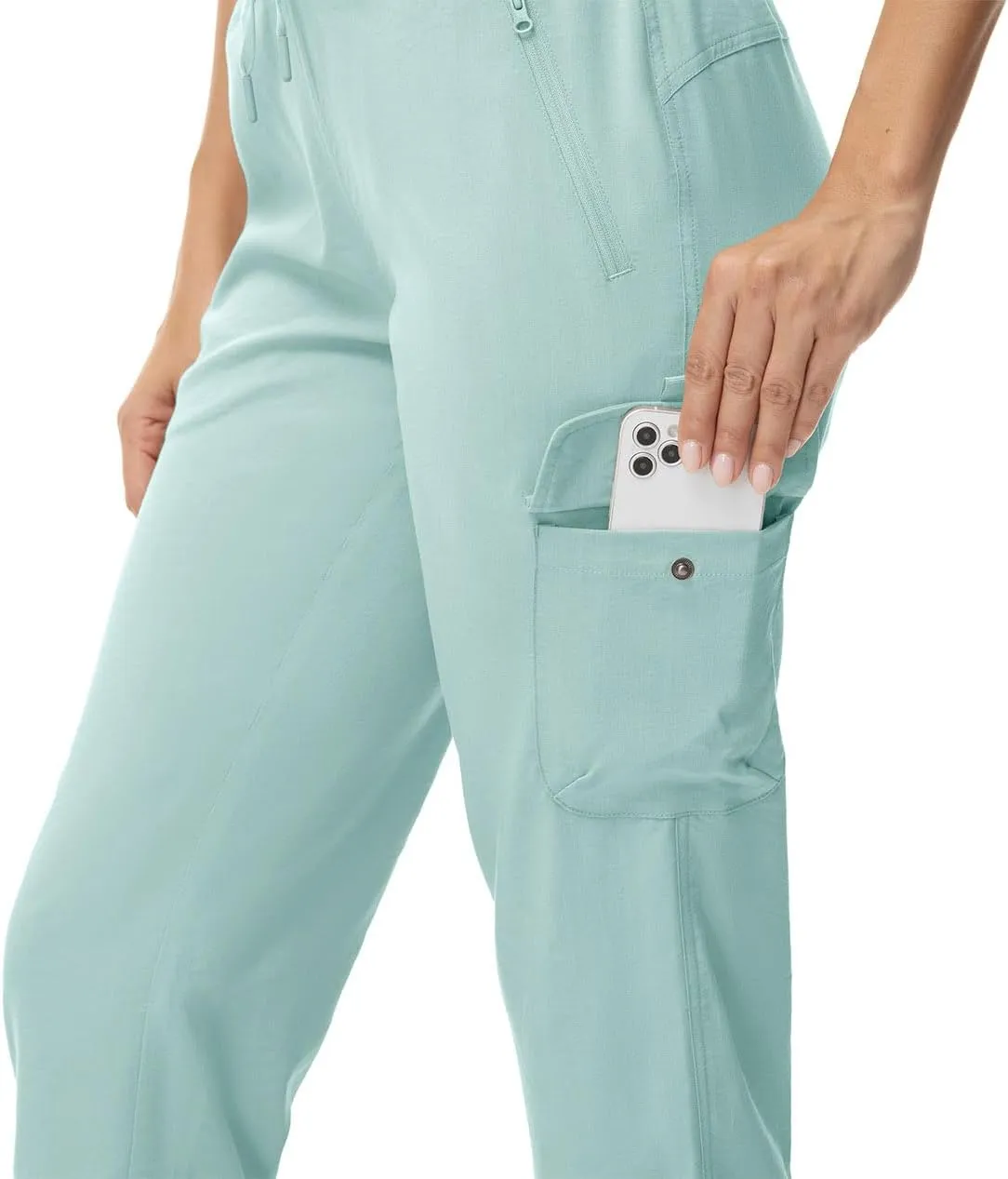 YSENTO Womens Cargo Capri Pants with 4 Pockets Summer Bottoms Lightweight Quick Dry Hiking Athletic Joggers